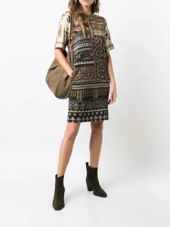 ETRO robe en jersey à imprimé graphique
