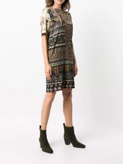 ETRO robe en jersey à imprimé graphique