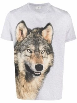 ETRO t-shirt à imprimé loup