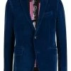 ETRO blazer en velours à simple boutonnage