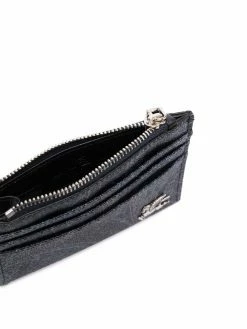 ETRO porte-cartes en cuir à imprimé cachemire