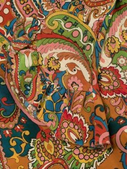 ETRO robe volantée à motif cachemire