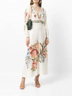ETRO robe mi-longue à fleurs