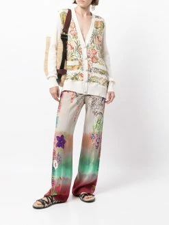 ETRO cardigan à empiècement contrastant