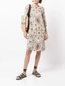 ETRO robe mi-longue à motif cachemire