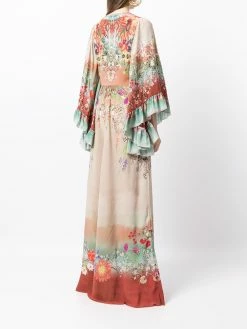 ETRO robe longue à imprimé graphique