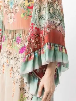 ETRO robe longue à imprimé graphique