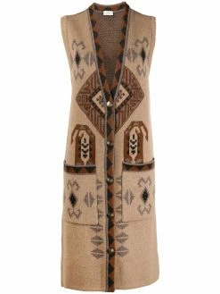 ETRO cardigan sans manches à broderies