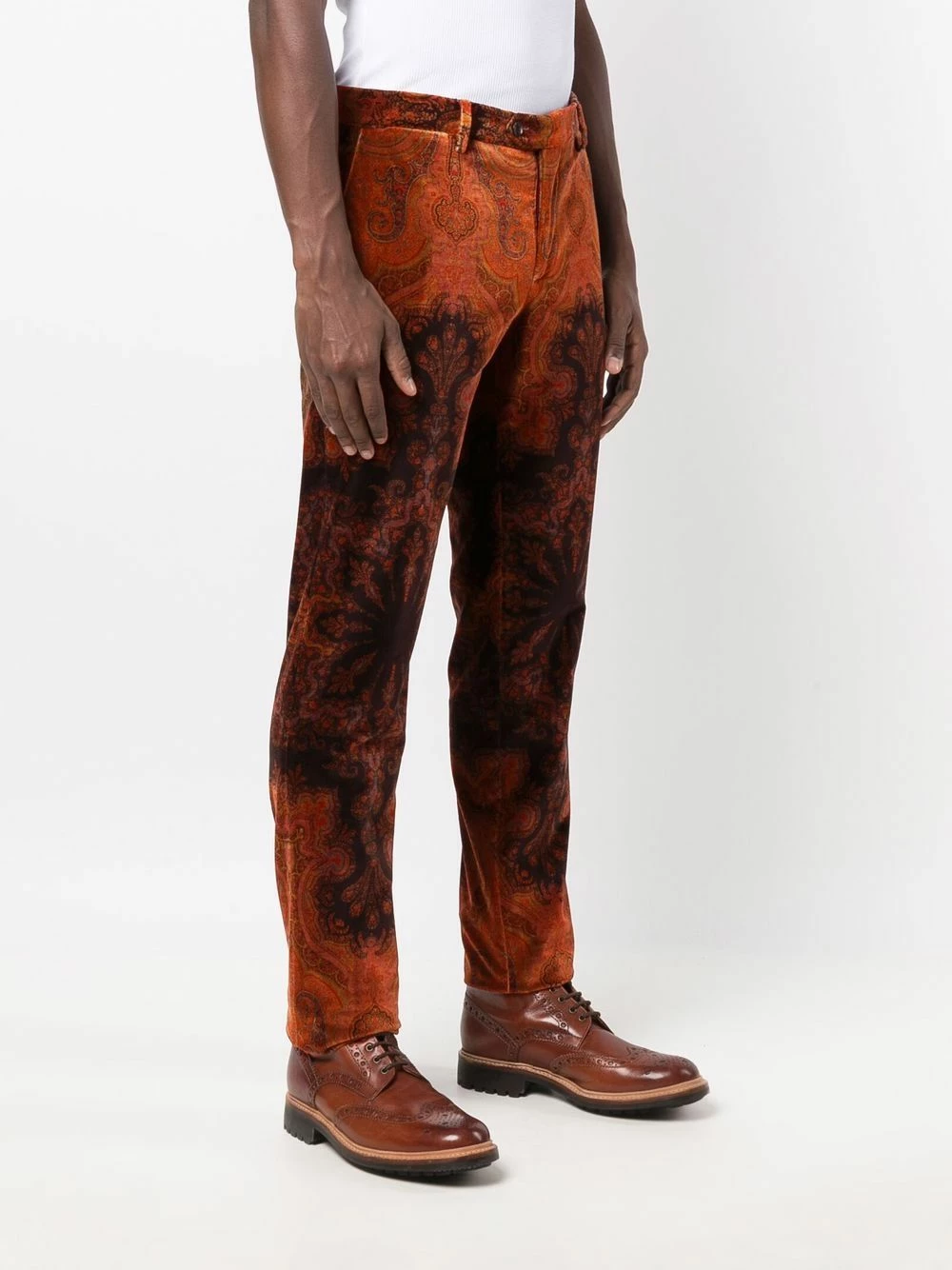 Promos ETRO Pantalon fuselé à motif cachemire pantalons cigarette homme 3 ETRO pantalon fuselé à motif cachemire