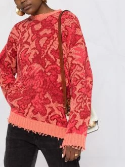 ETRO pull à fleurs en jacquard
