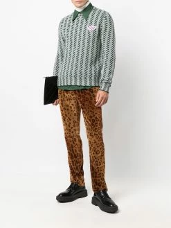ETRO pantalon droit à imprimé léopard