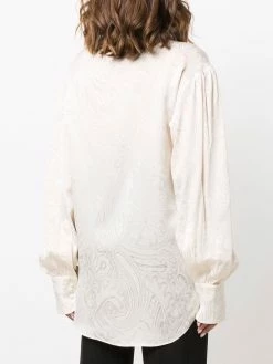 ETRO blouse volantée à imprimé cachemire