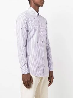 ETRO chemise rayée à imprimé abeille
