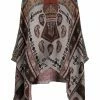 ETRO poncho en laine à imprimé patchwork