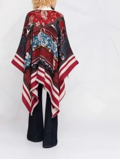 ETRO poncho à imprimé cachemire