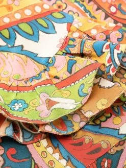 ETRO robe volantée à motif cachemire