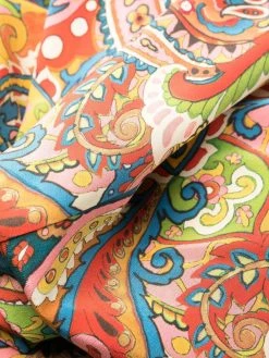 ETRO robe volantée à motif cachemire