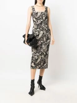 ETRO robe mi-longue à motif cachemire
