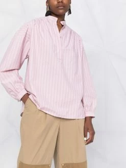 ETRO chemise rayée à design sans col