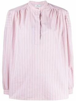 ETRO chemise rayée à design sans col