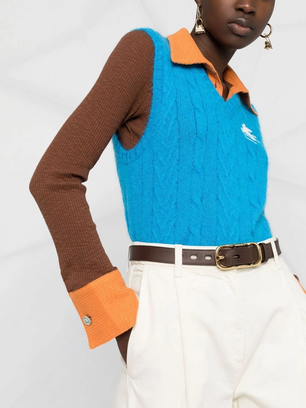 Prix Discount ETRO Débardeur en maille torsadée hauts en maille femme 5 ETRO débardeur en maille torsadée