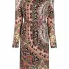 ETRO robe mi-longue Naïf à motif cachemire