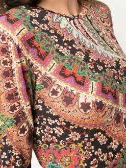ETRO pull fleuri à motif cachemire