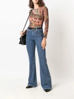 ETRO pull fleuri à motif cachemire