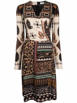 ETRO robe portefeuille à imprimés multiples