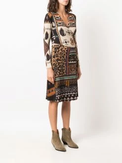 ETRO robe portefeuille à imprimés multiples