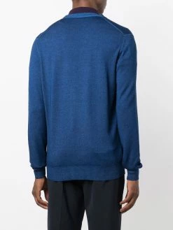 ETRO cardigan en laine vierge à col v