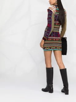 ETRO robe en maille à motifs multiples