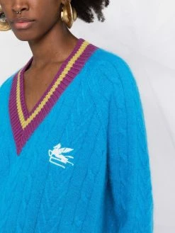 ETRO pull à logo brodé