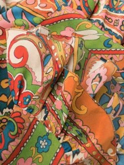 ETRO robe volantée à motif cachemire