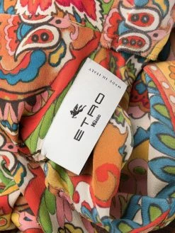 ETRO robe volantée à motif cachemire