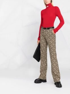 ETRO pantalon taille-haute à motif cachemire