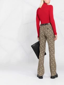 ETRO pantalon taille-haute à motif cachemire