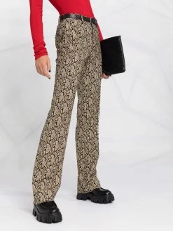 ETRO pantalon taille-haute à motif cachemire
