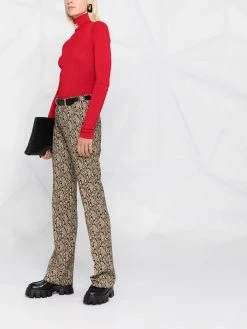 ETRO pantalon taille-haute à motif cachemire
