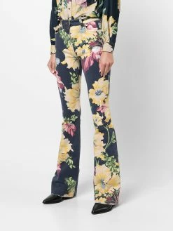 ETRO jean évasé à fleurs