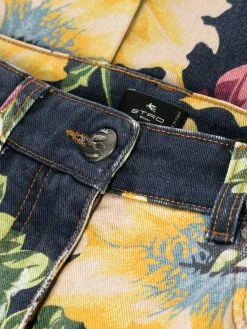 ETRO jean évasé à fleurs