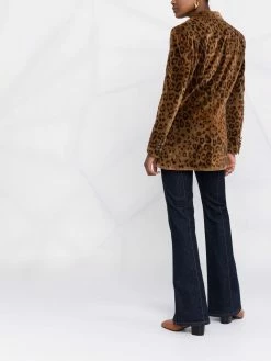 ETRO veste en velours à imprimé animalier