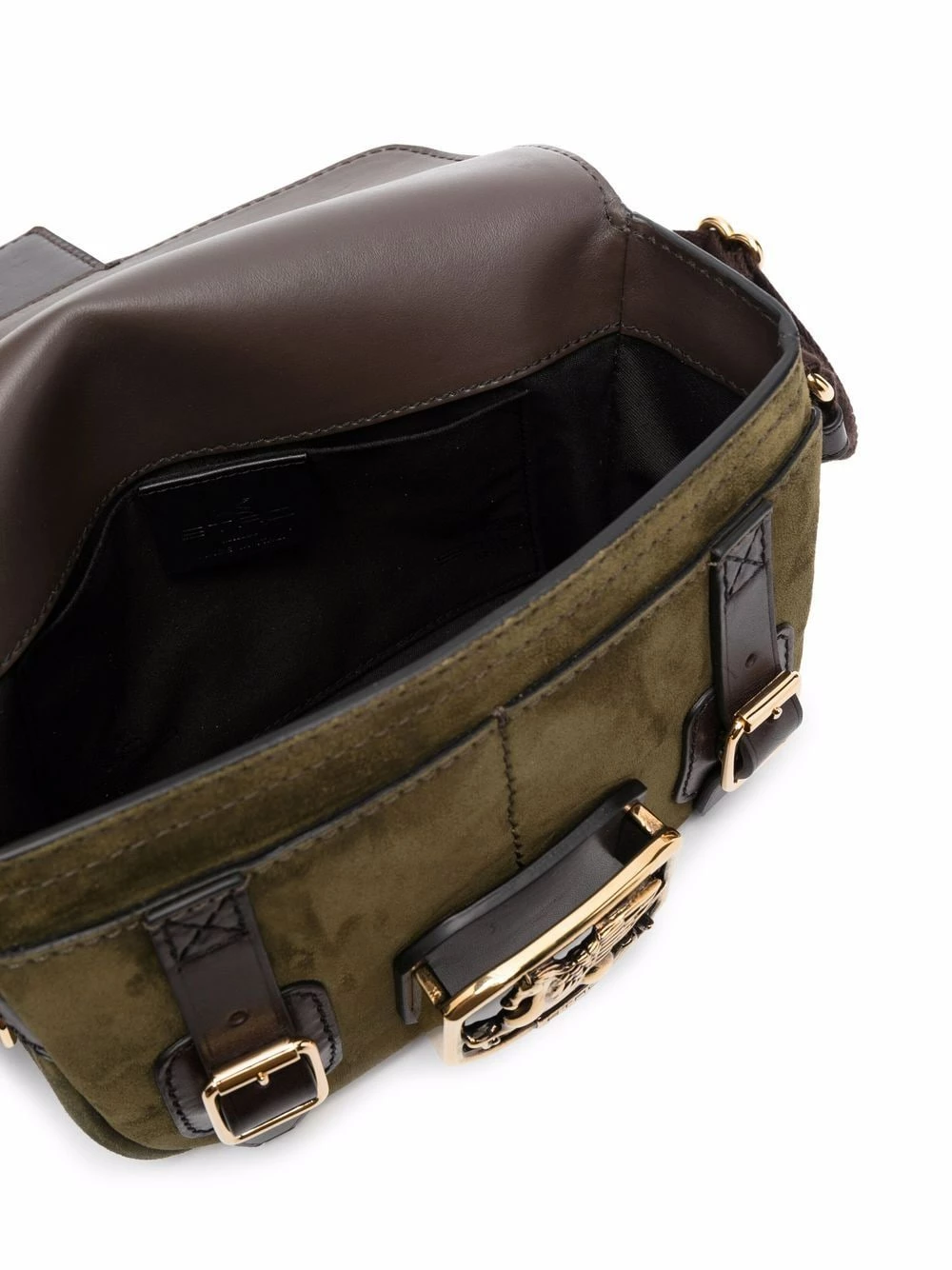 ETRO Sacoche en daim à patch logo Prix Aimable sacs à bandoulière & besaces femme 5 ETRO sacoche en daim à patch logo