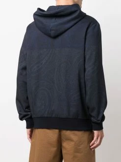 ETRO hoodie zippé à imprimé cachemire