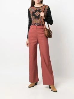 ETRO pull en maille fine à motif cachemire