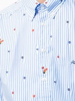 ETRO chemise rayée à broderies