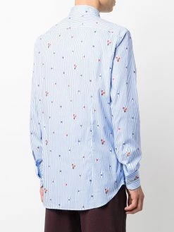 ETRO chemise rayée à broderies