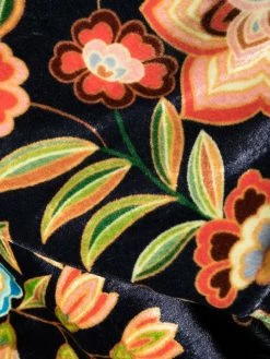 ETRO manteau en velours à fleurs