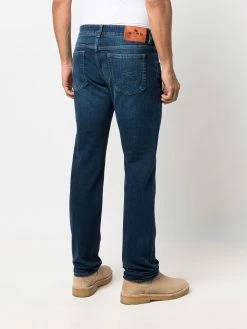 ETRO jean slim à effet délavé