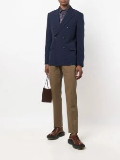 ETRO pantalon chino droit à taille mi-haute